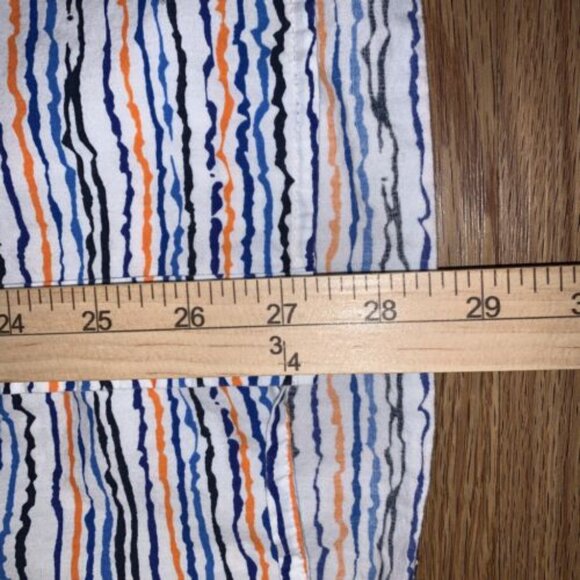 Columbia Regular Fit Large Mens White Colorful Stripped Button Up Shirt - Picture 5 of 7